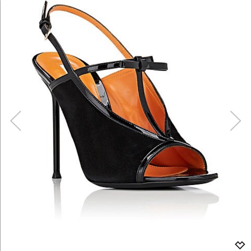 Walter De Silva Bow detailed Suede &  Patent